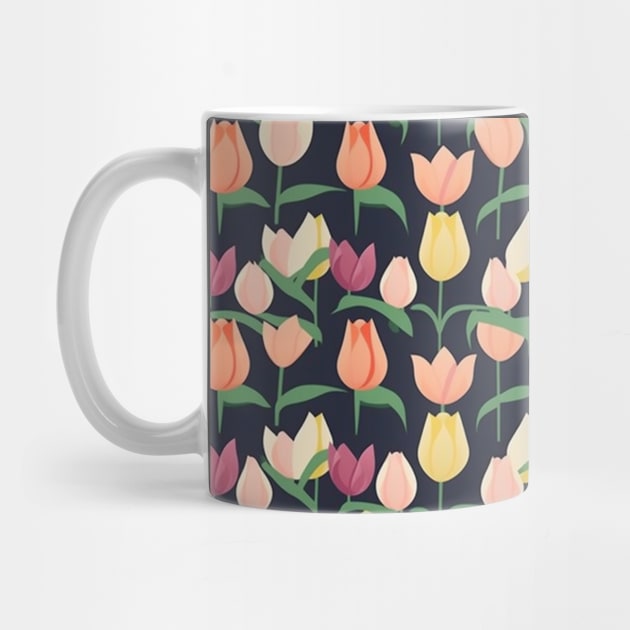 Tulips Flower Seamless Pattern V1 by Family journey with God